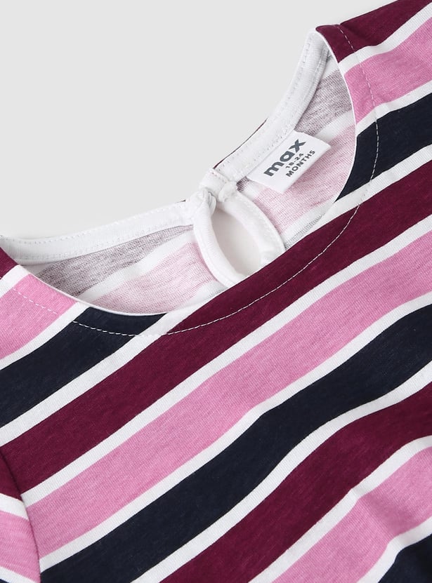 Girls Striped A-line Dress