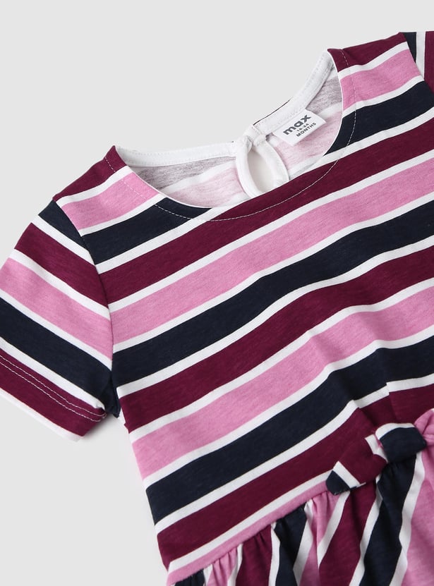 Girls Striped A-line Dress