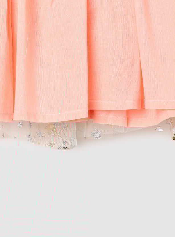 Girls Sequinned Fit and Flare Dress