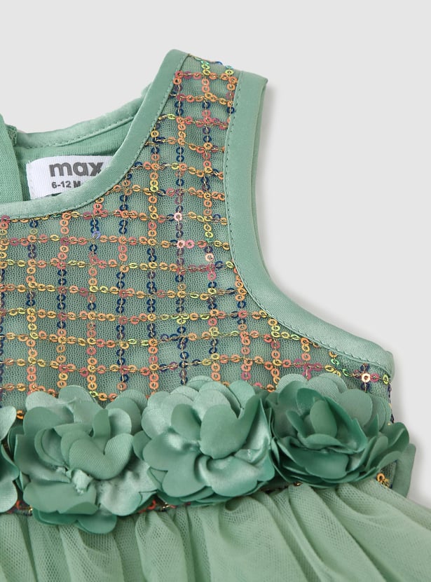 Girls Embellished Fit and Flare Dress