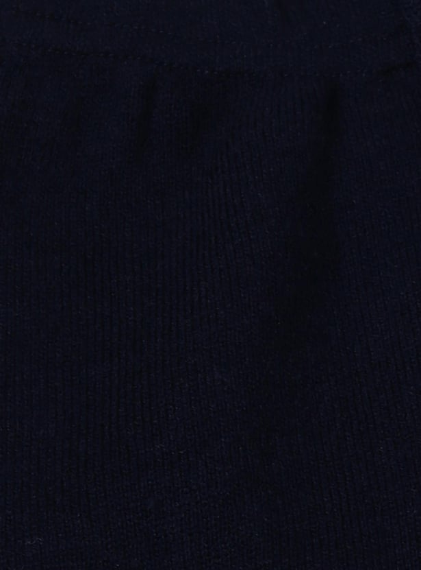 Girls Solid Elasticated Knit Leggings