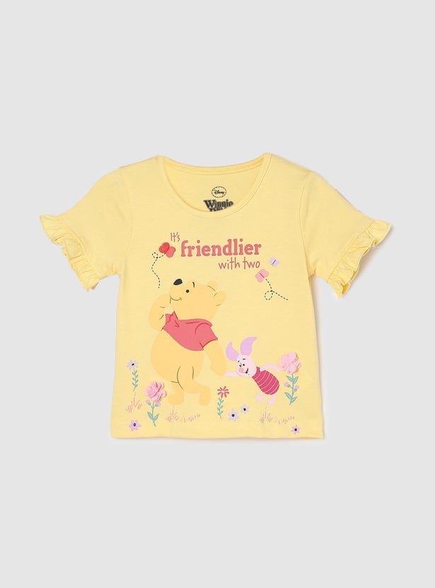 Girls Winnie The Pooh Printed T-shirt