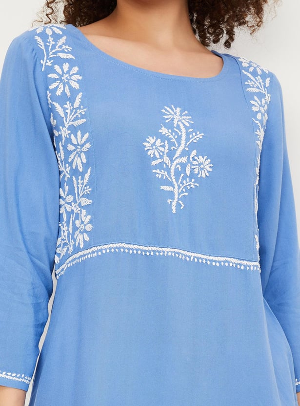 Women Chikankari Short Kurti