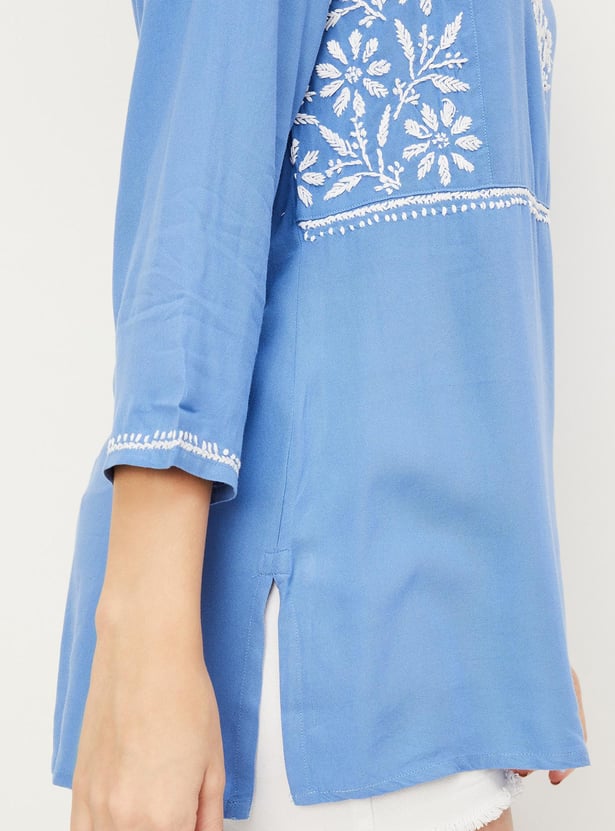 Women Chikankari Short Kurti