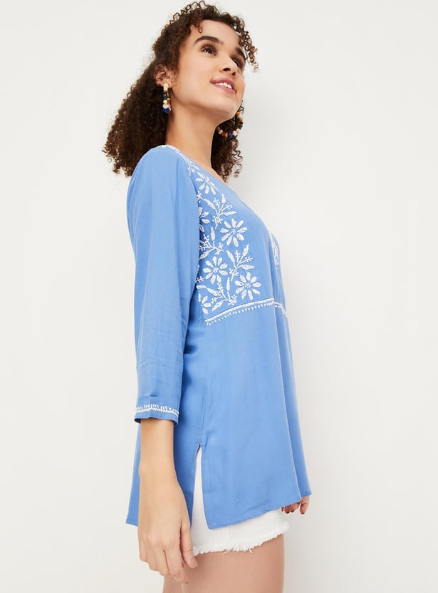 Women Chikankari Short Kurti