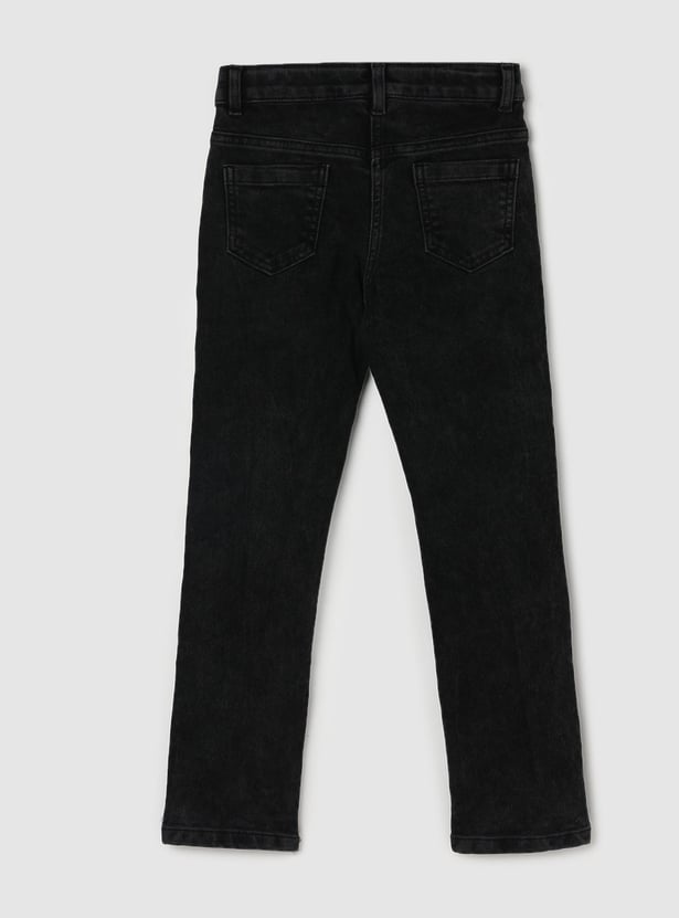 Girls Embroidered Slim Fit Jeans