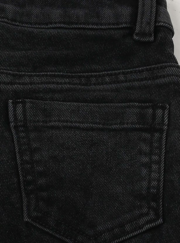Girls Embroidered Slim Fit Jeans