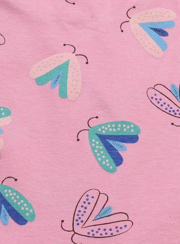 Girls Printed Fit and Flare Dress