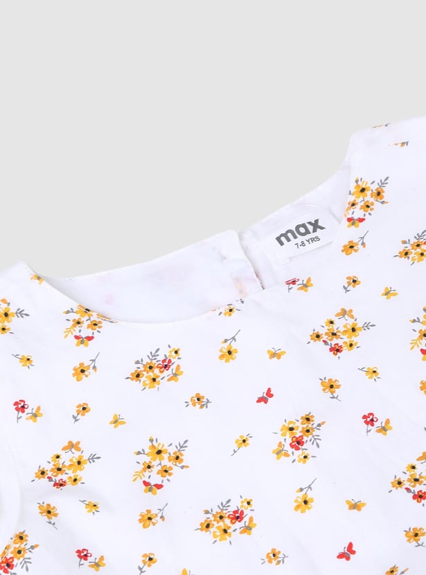 Girls Printed Fit and Flare Dress
