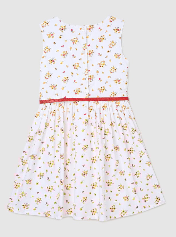 Girls Printed Fit and Flare Dress