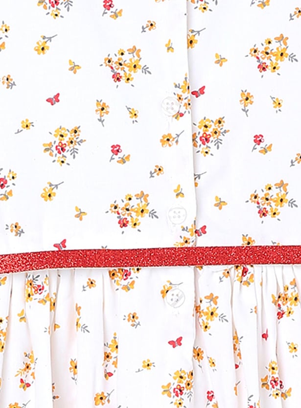 Girls Printed Fit and Flare Dress