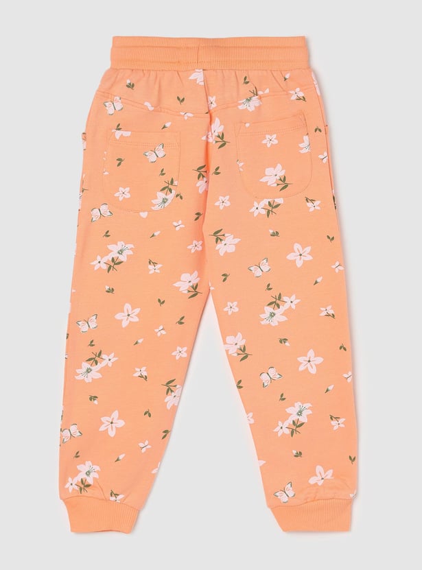 Girls Printed Cuffed Joggers