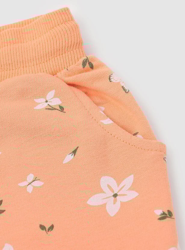 Girls Printed Cuffed Joggers