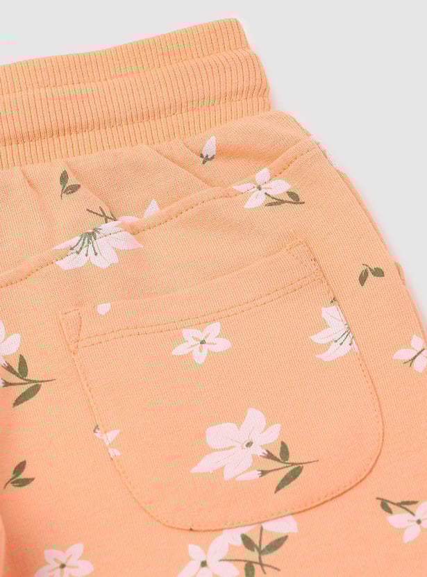Girls Printed Cuffed Joggers