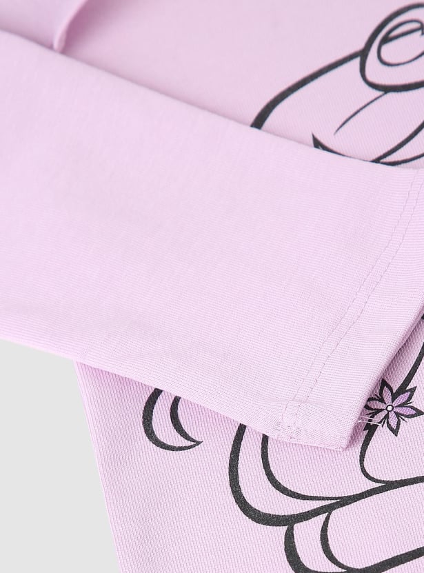 Girls Frozen Printed T-shirt