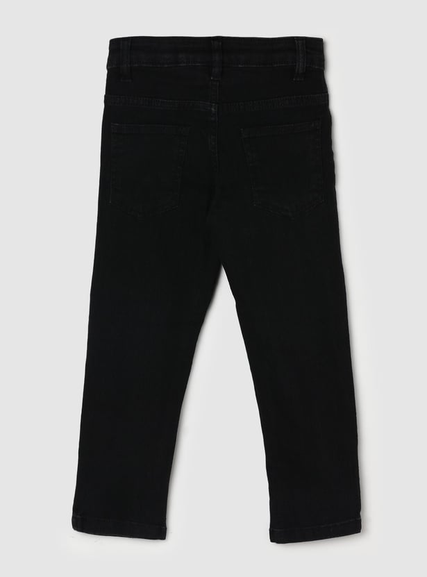 Boys Slim Fit Solid Jeans