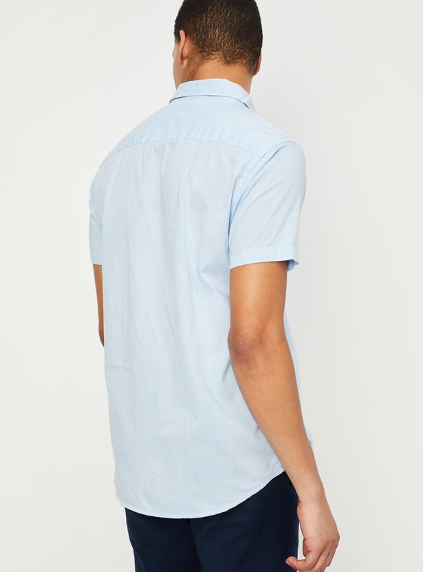 Men Slim Fit Smart Casual Shirt