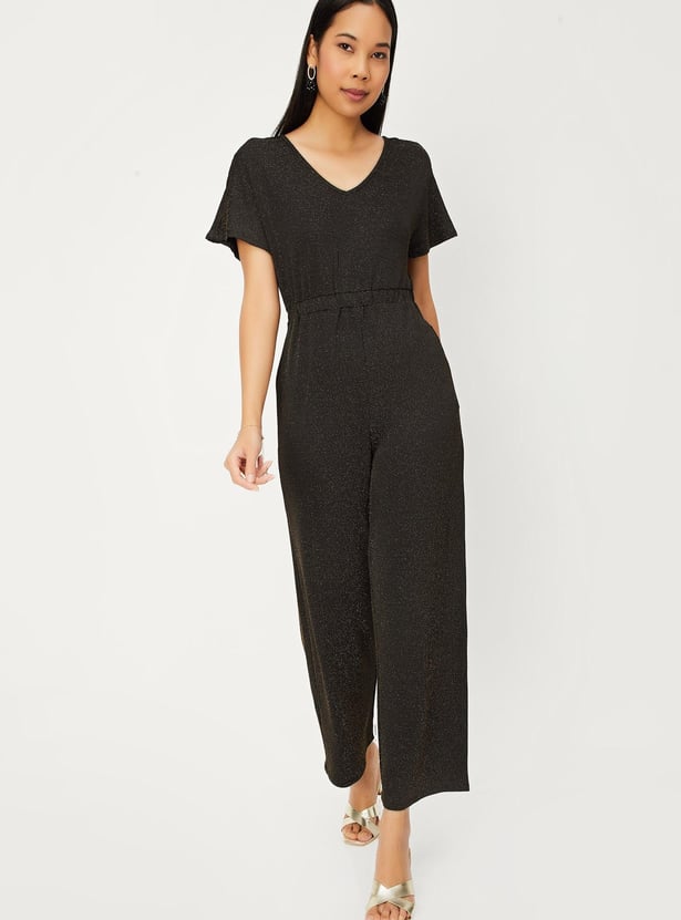 Women Shimmer Knitted Jumpsuit