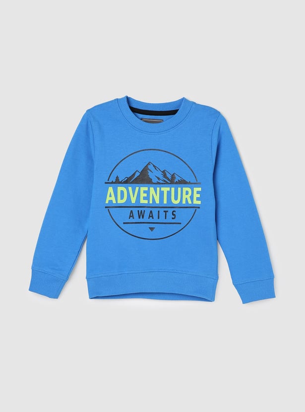 Boys Printed Round Neck Sweatshirt