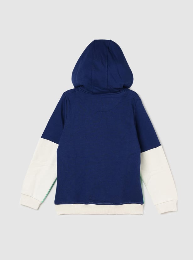 Boys Colourblocked Hooded Sweatshirt