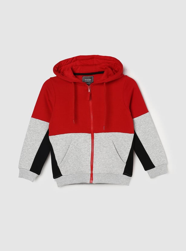 Boys Colorblocked Hooded Sweatshirt