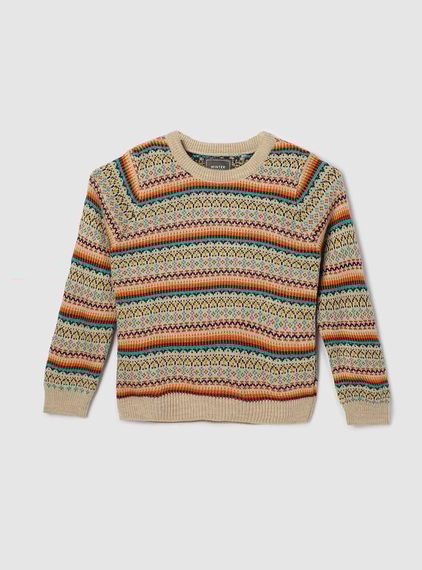 Boys Fair Isle Knitted Sweater