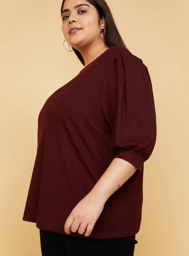 Women Rib Knit Tie-Up Back Top
