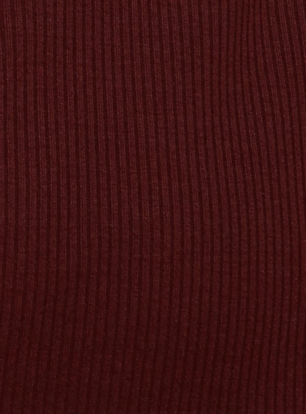 Women Rib Knit Tie-Up Back Top