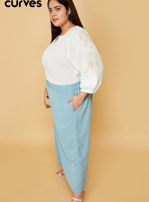 Women Embroidered Lace Detailed Blouse