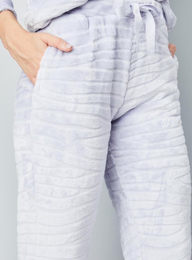 Women Terry Textured PJ Set
