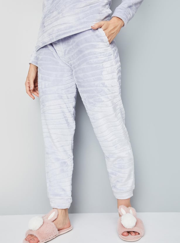 Women Terry Textured PJ Set