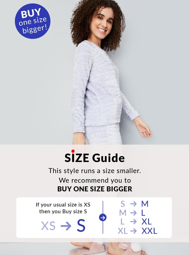Women Terry Textured PJ Set