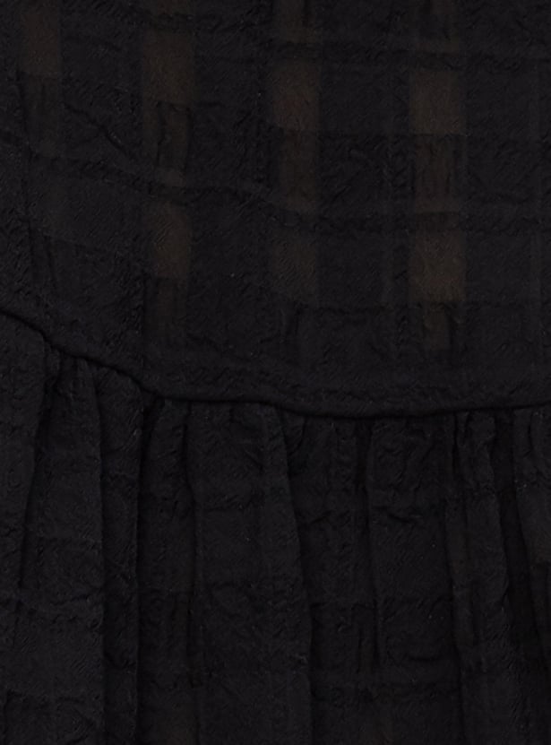 Women Textured V-neck Top
