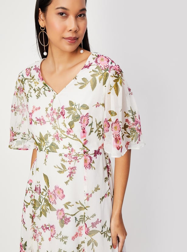 Women Floral Printed Midi Dress