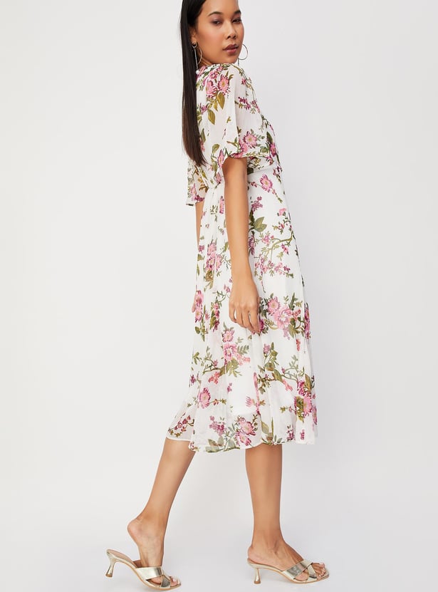 Women Floral Printed Midi Dress