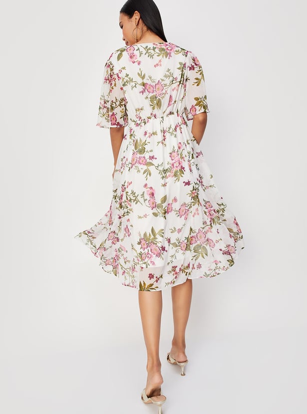 Women Floral Printed Midi Dress