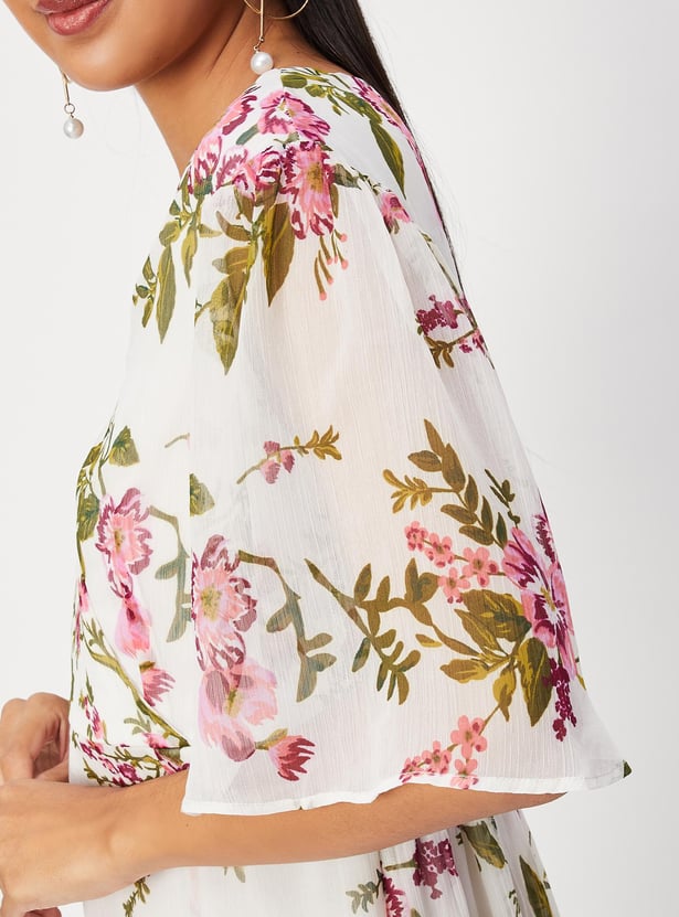 Women Floral Printed Midi Dress