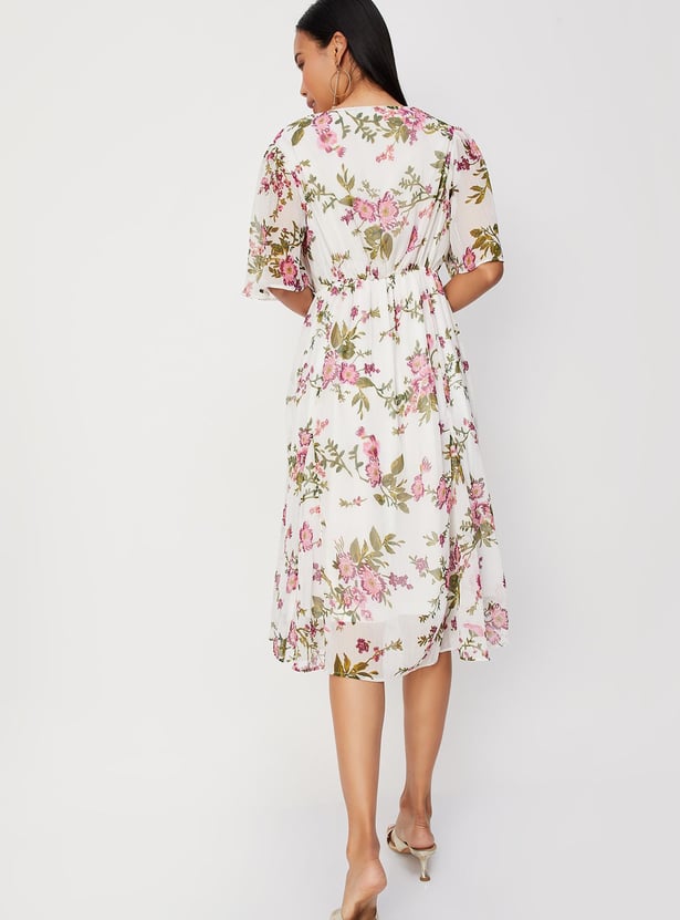 Women Floral Printed Midi Dress