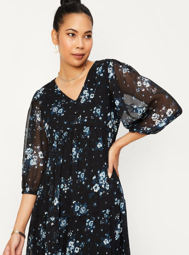 Women Printed A-line Dress
