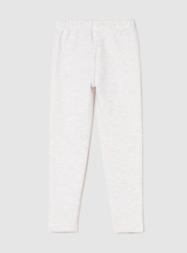 Girls Solid Full-Length Leggings