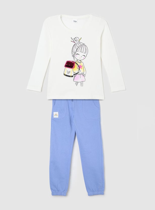 Girls Printed Sleepwear Set