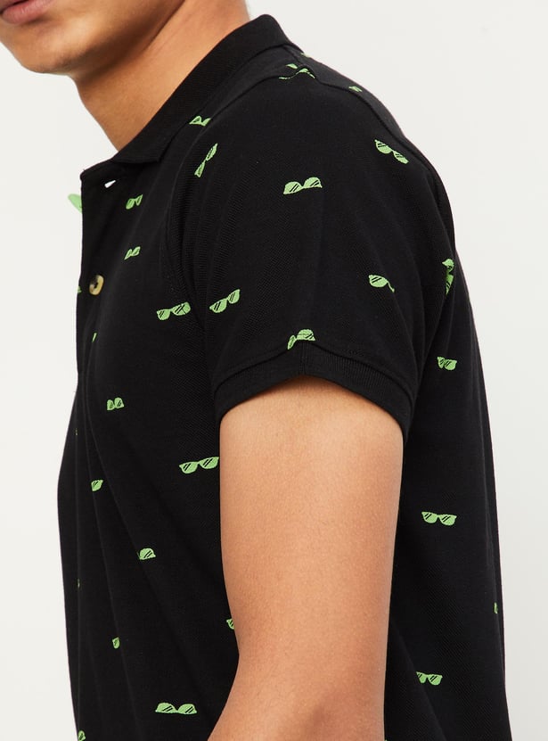 Boys Printed Polo T-shirt