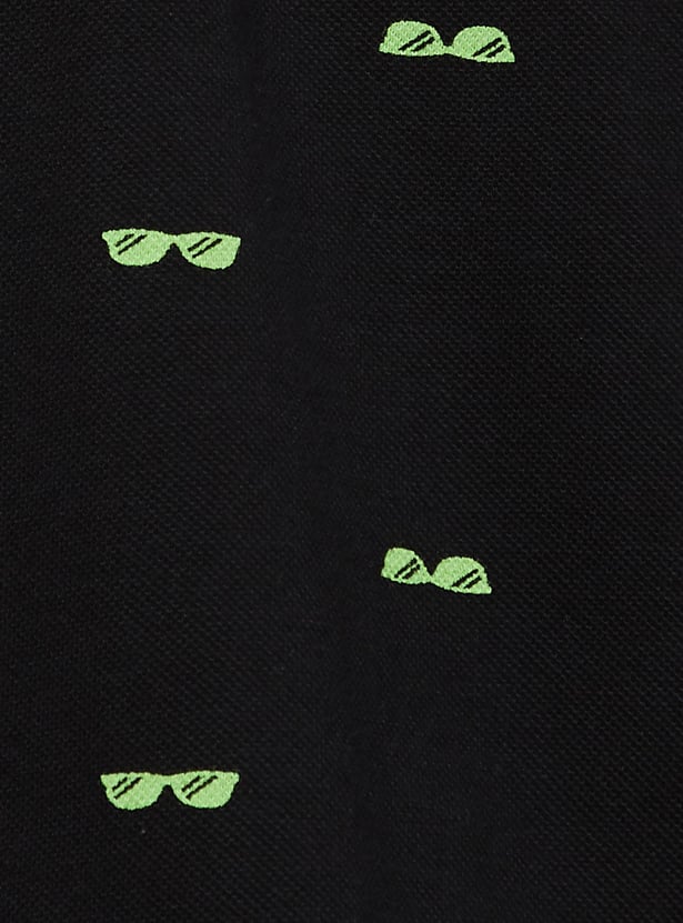 Boys Printed Polo T-shirt