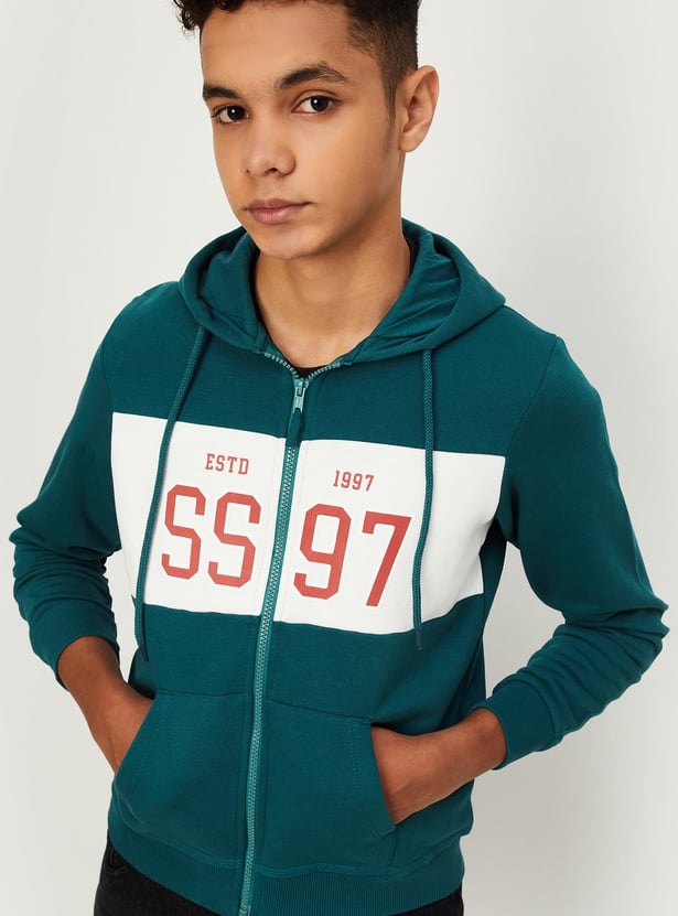 Boys Printed Hooded Sweatshirt