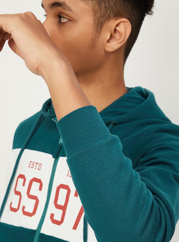 Boys Printed Hooded Sweatshirt