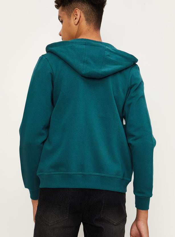 Boys Printed Hooded Sweatshirt