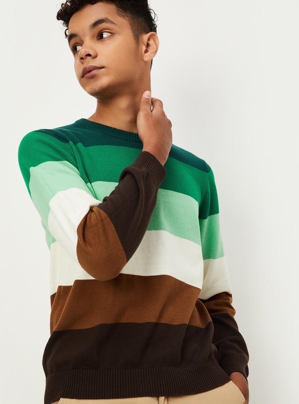 Boys Striped Knitted Sweater