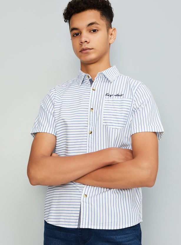 Boys Striped Cotton Shirt