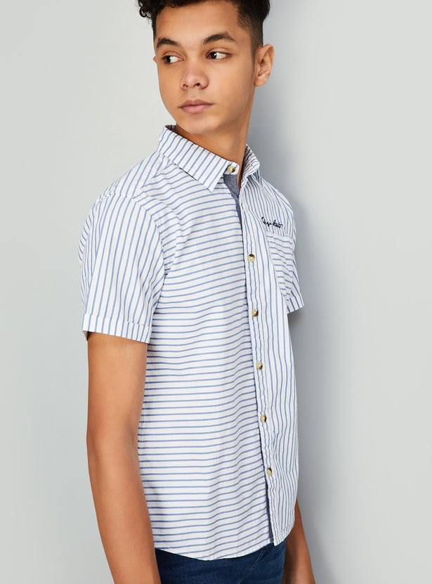 Boys Striped Cotton Shirt