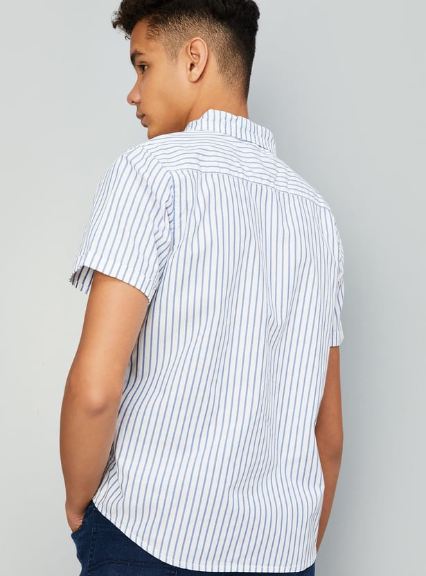 Boys Striped Cotton Shirt